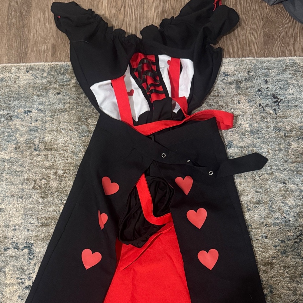 Black and Red Heart Dress